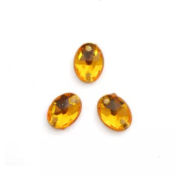 Стразы пришивные, акриловые, 6*8мм, 20шт/упак (овальные) Astra&amp;Craft (11 св.оранжевый)