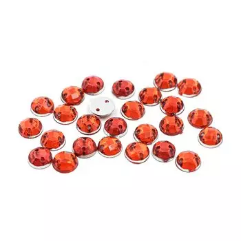 Стразы пришивные, акриловые, 6мм, 25шт/упак (круглые) Astra&amp;Craft (N1 красный)
