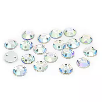 Стразы пришивные, акриловые, 8мм, 20шт/упак (круглые) Astra&amp;Craft (NAB20 прозрачный АВ)