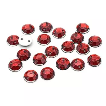 Стразы пришивные, акриловые, 8мм, 20шт/упак (круглые) Astra&amp;Craft (N17 гранат)