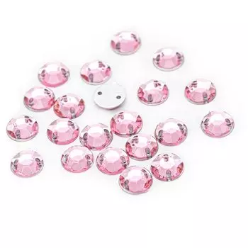 Стразы пришивные, акриловые, 8мм, 20шт/упак (круглые) Astra&amp;Craft (N13 светло-розовый)