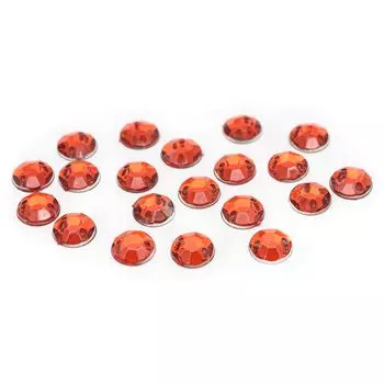 Стразы пришивные, акриловые, 8мм, 20шт/упак (круглые) Астра (N1 красный)