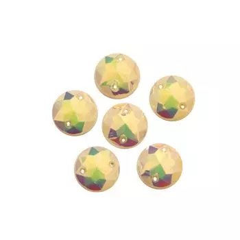 Стразы пришивные, акриловые, 8мм, 20шт/упак (круглые) Астра (46 серебристый)