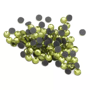 Стразы термоклеевые, 2,8мм, ss10, 150шт/упак (115 желто-зеленый)