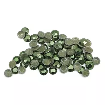 Стразы термоклеевые, 4мм, ss16, 100шт/упак (110 темно-зеленый)