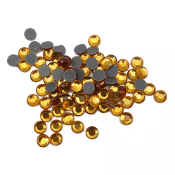 Стразы термоклеевые, 4мм, ss16, 100шт/упак (110 золотой)