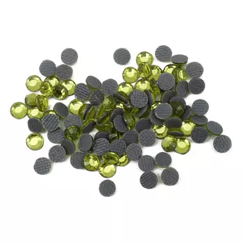 Стразы термоклеевые, 4мм, ss16, 100шт/упак (115 желто-зеленый)