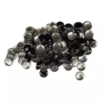 Стразы термоклеевые металлические 6мм, 150шт/упак, черный