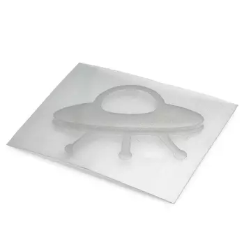 Светоотражающая наклейка на одежду 'НЛО' 6*6см