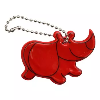 Светоотражающая подвеска 'Носорог', 7 см, упак./2 шт. (красный)