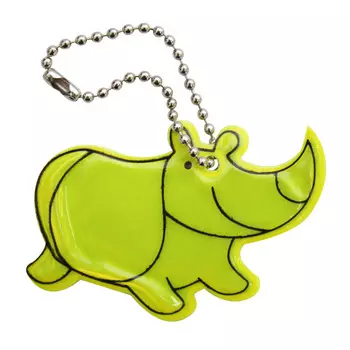 Светоотражающая подвеска 'Носорог', 7 см, упак./2 шт. (желтый)