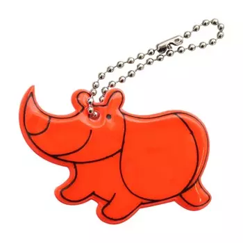 Светоотражающая подвеска 'Носорог', 7 см, упак./2 шт. (оранжевый)