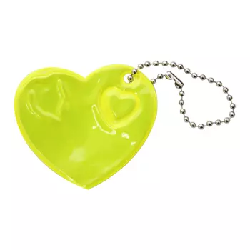 Светоотражающая подвеска 'Сердце', 6 см, упак./2 шт. (желтый)