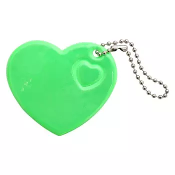 Светоотражающая подвеска 'Сердце', 6 см, упак./2 шт. (зеленый)