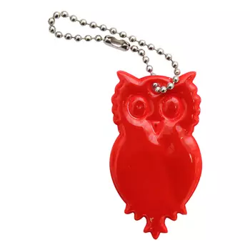 Светоотражающая подвеска 'Сова', 6 см, упак./2 шт. (красный)