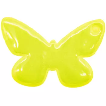 Световозвращатель подвеска 'Бабочки', ПВХ, 7 см (желто-лимонный)