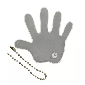 Световозвращатель подвеска, 'Ладошка', ПВХ, 6 см (белый)