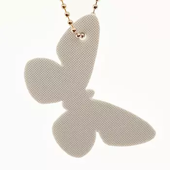 Световозвращатель подвеска пластик 'Бабочка' (белый)