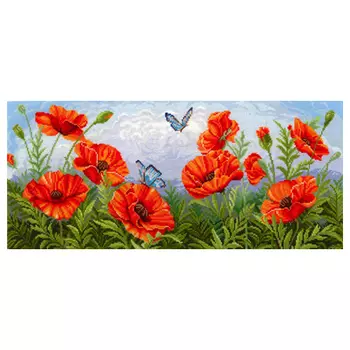 Т-09 Набор для вышивания 'Торжество цветов. Маки', 55*24 см
