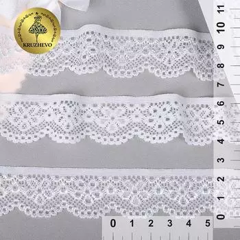 TBY.8032 Кружево-стрейч 25мм*50м (01 белый)