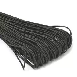 TBY Резинка шляпная (шнур круглый) 3мм*100м (F322 черный)