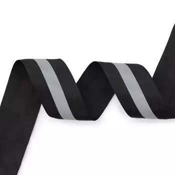 TBY.SV.ST50 Стропа светоотражающая отр.R200-280 50мм*50м (черный)