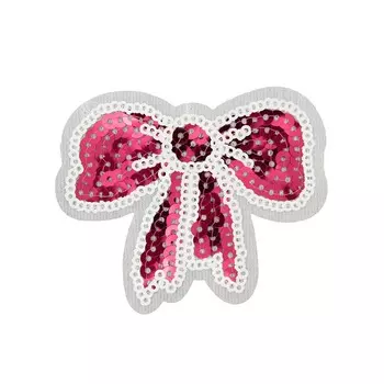 Термоаппликация 'Бантик', розовый, 7.5*6.5см, Hobby&amp;Pro