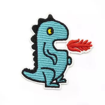 Термоаппликация 'Дракон с огнём', голубой 5,5*6,4см, Hobby&amp;Pro