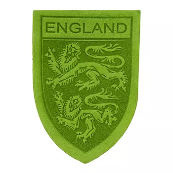 11 Термоаппликация из кожи Герб England 3,9*5,5см, 100% кожа (54 салатовый)