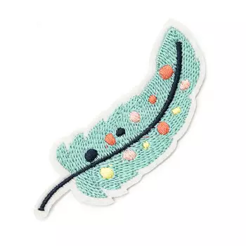 Термоаппликация 'Голубое перо', 7,8*3см, Hobby&amp;Pro