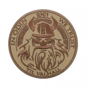Термоаппликация 'In Odin we trust' 8,5см Hobby&amp;Pro