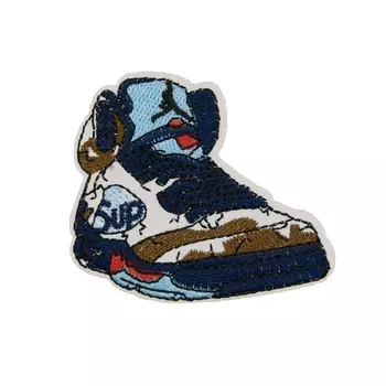 Термоаппликация 'Кроссовки', синие/коричневые, 6*7.1см, Hobby&amp;Pro