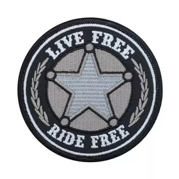 Термоаппликация 'Live free' 8,5см Hobby&amp;Pro