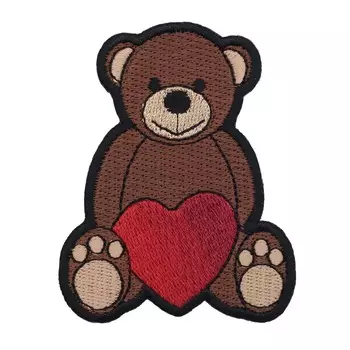 Термоаппликация 'Медвежонок с сердцем' 7,5*6см Hobby&amp;Pro