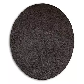 206 Заплатка термоклеевая из кожи овал малый 9,4*11,4см, 2шт в уп., 100% кожа (03 темно-коричневый)