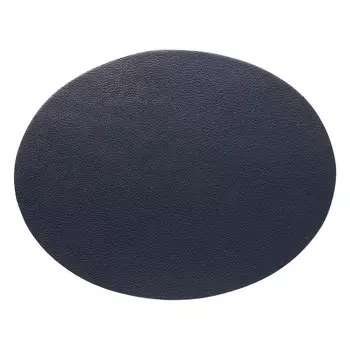 207 Заплатка термоклеевая из кожи овал средний 9,9*12,7см, 2шт в уп., 100% кожа (05 темно-синий)