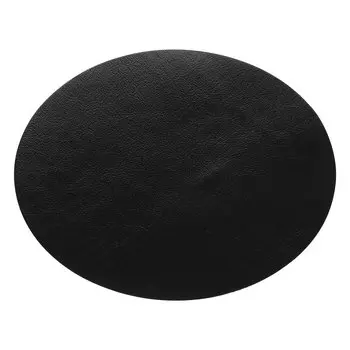 207 Заплатка термоклеевая из кожи овал средний 9,9*12,7см, 2шт в уп., 100% кожа (01 черный)