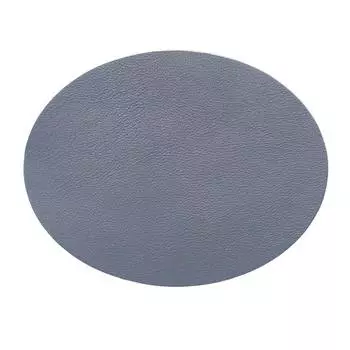 207 Заплатка термоклеевая из кожи овал средний 9,9*12,7см, 2шт в уп., 100% кожа (07 серый)