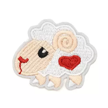 Термоаппликация 'Овечка с сердечком', 5,3*4,5см, Hobby&amp;Pro