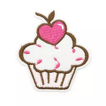 Термоаппликация 'Пирожное', розовое 6,7*6см, Hobby&amp;Pro