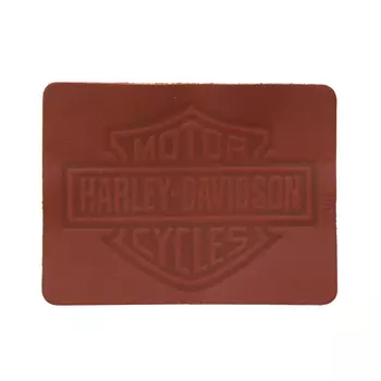 10 Термоаппликация из кожи Харли Дэвидсон 7*5,25см, 100% кожа (40 светло-коричневый)