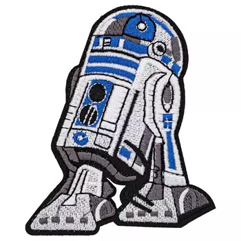 Термоаппликация Ракета бело-синяя, 8.2*9.3см