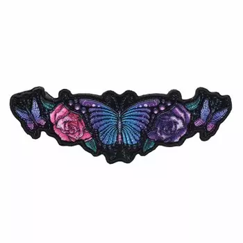 Термоаппликация 'Рой бабочек в цветах' 3,5*11,5см Hobby&amp;Pro