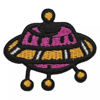 Термоаппликация 'Розово-оранжевое НЛО', 5.0*4.4см