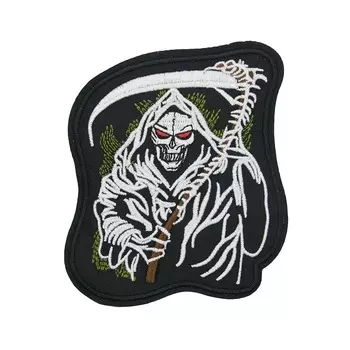 Термоаппликация 'С косой в руках', черная, 10*11.5см, Hobby&amp;Pro