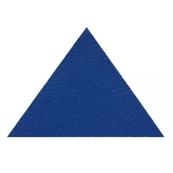202 Термоаппликация из кожи Треугольник сторона 5см, 2шт в уп., 100% кожа (04 светло-синий)
