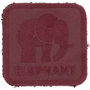 5003 Термоаппликация из замши Elephant 3,69*3,72см, 100% кожа (59 бордовый)