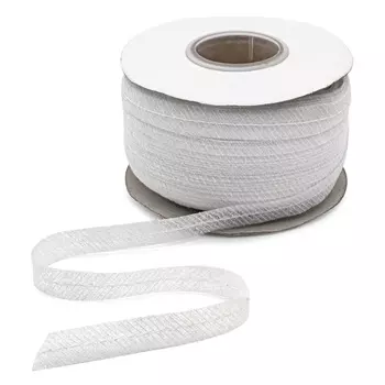 Тесьма усил. клеевая по косой с прошивкой 12мм*100м 0536-0011 (белый)