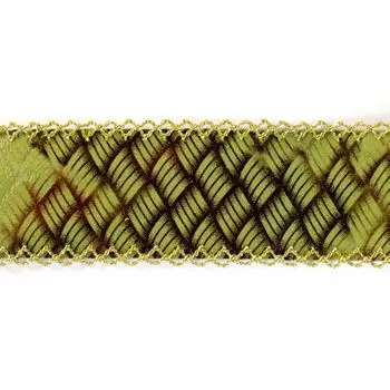 Тесьма 108750 4см*1,5м (зеленый/коричневый)