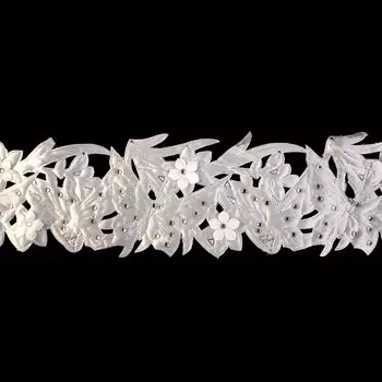 Тесьма A 902 со стразами *4,57м. (белый)